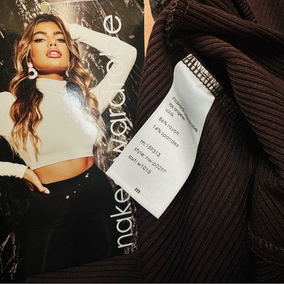 Naked Wardrobe Brown Leggings Form-Fitting Stretch - Picture 5 of 6